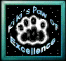 kiki's paw of excellence award