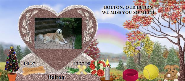 Bolton's Rainbow Bridge Pet Loss Memorial Residency Image