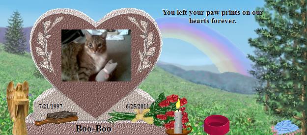 Boo-Boo's Rainbow Bridge Pet Loss Memorial Residency Image