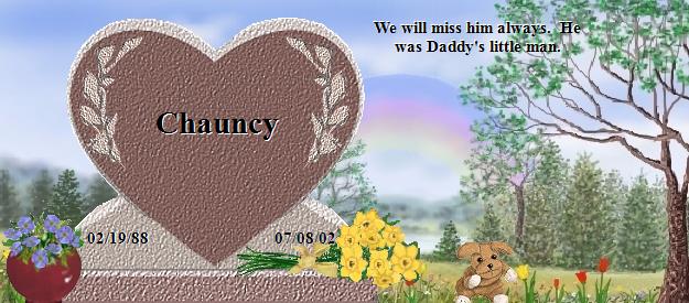 Chauncy's Rainbow Bridge Pet Loss Memorial Residency Image
