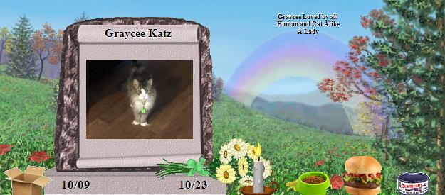 Graycee Katz's Rainbow Bridge Pet Loss Memorial Residency Image