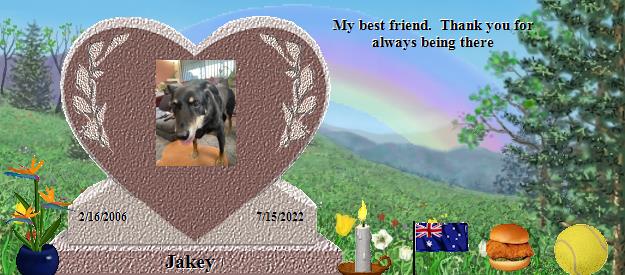 Jakey's Rainbow Bridge Pet Loss Memorial Residency Image