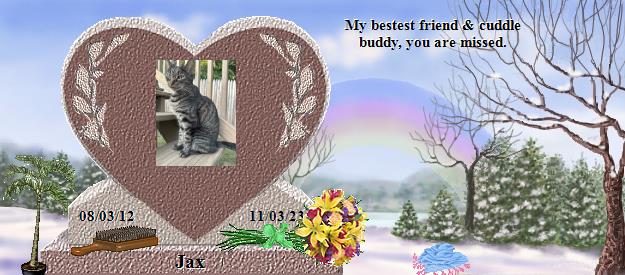 Jax's Rainbow Bridge Pet Loss Memorial Residency Image