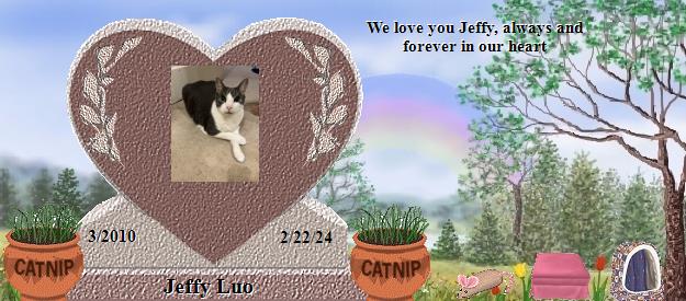 Jeffy Luo's Rainbow Bridge Pet Loss Memorial Residency Image