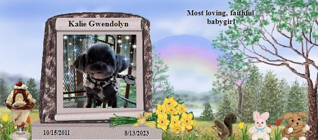 Kalie Gwendolyn's Rainbow Bridge Pet Loss Memorial Residency Image