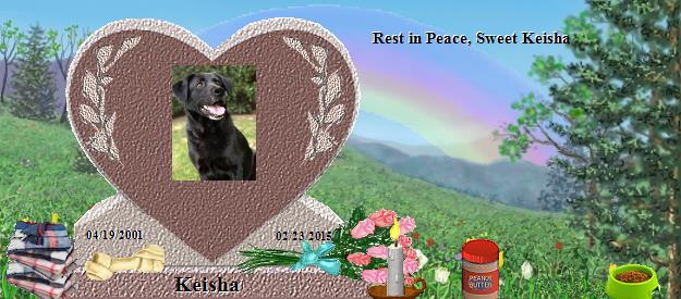 Keisha's Rainbow Bridge Pet Loss Memorial Residency Image