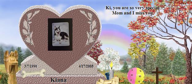 Kiana's Rainbow Bridge Pet Loss Memorial Residency Image