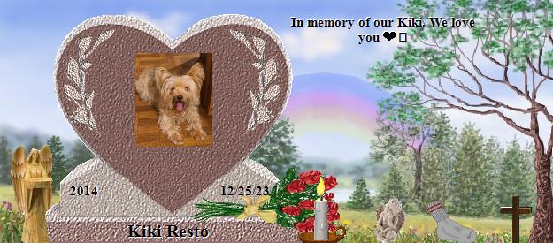 Kiki Resto's Rainbow Bridge Pet Loss Memorial Residency Image