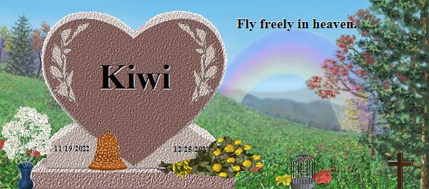 Kiwi's Rainbow Bridge Pet Loss Memorial Residency Image