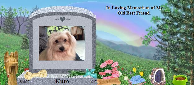 Kuro's Rainbow Bridge Pet Loss Memorial Residency Image