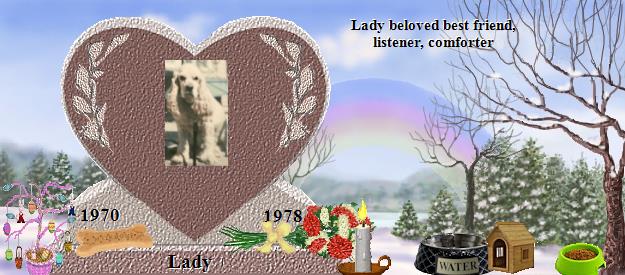 Lady's Rainbow Bridge Pet Loss Memorial Residency Image