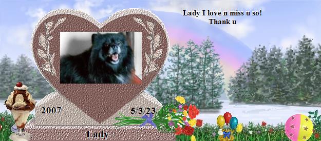 Lady's Rainbow Bridge Pet Loss Memorial Residency Image