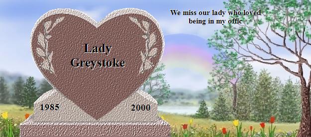 Lady Greystoke's Rainbow Bridge Pet Loss Memorial Residency Image