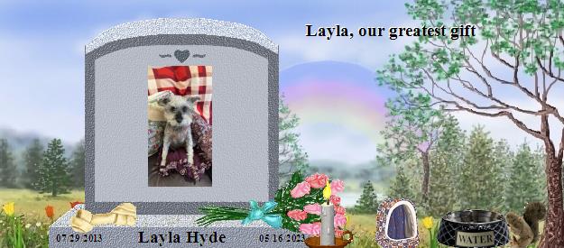 Layla Hyde's Rainbow Bridge Pet Loss Memorial Residency Image