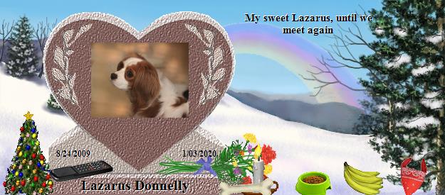 Lazarus Donnelly's Rainbow Bridge Pet Loss Memorial Residency Image