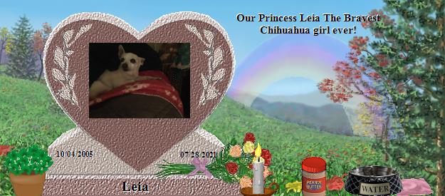 Leia's Rainbow Bridge Pet Loss Memorial Residency Image