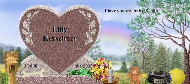 Lilly Kerschner's Rainbow Bridge Pet Loss Memorial Residency Image