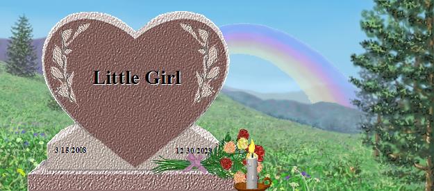 Little Girl's Rainbow Bridge Pet Loss Memorial Residency Image