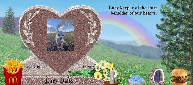 Lucy Delk's Rainbow Bridge Pet Loss Memorial Residency Image