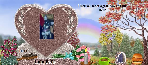 Lulu Belle's Rainbow Bridge Pet Loss Memorial Residency Image