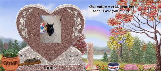 Luna's Rainbow Bridge Pet Loss Memorial Residency Image