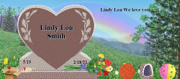 Lindy Lou Smith's Rainbow Bridge Pet Loss Memorial Residency Image